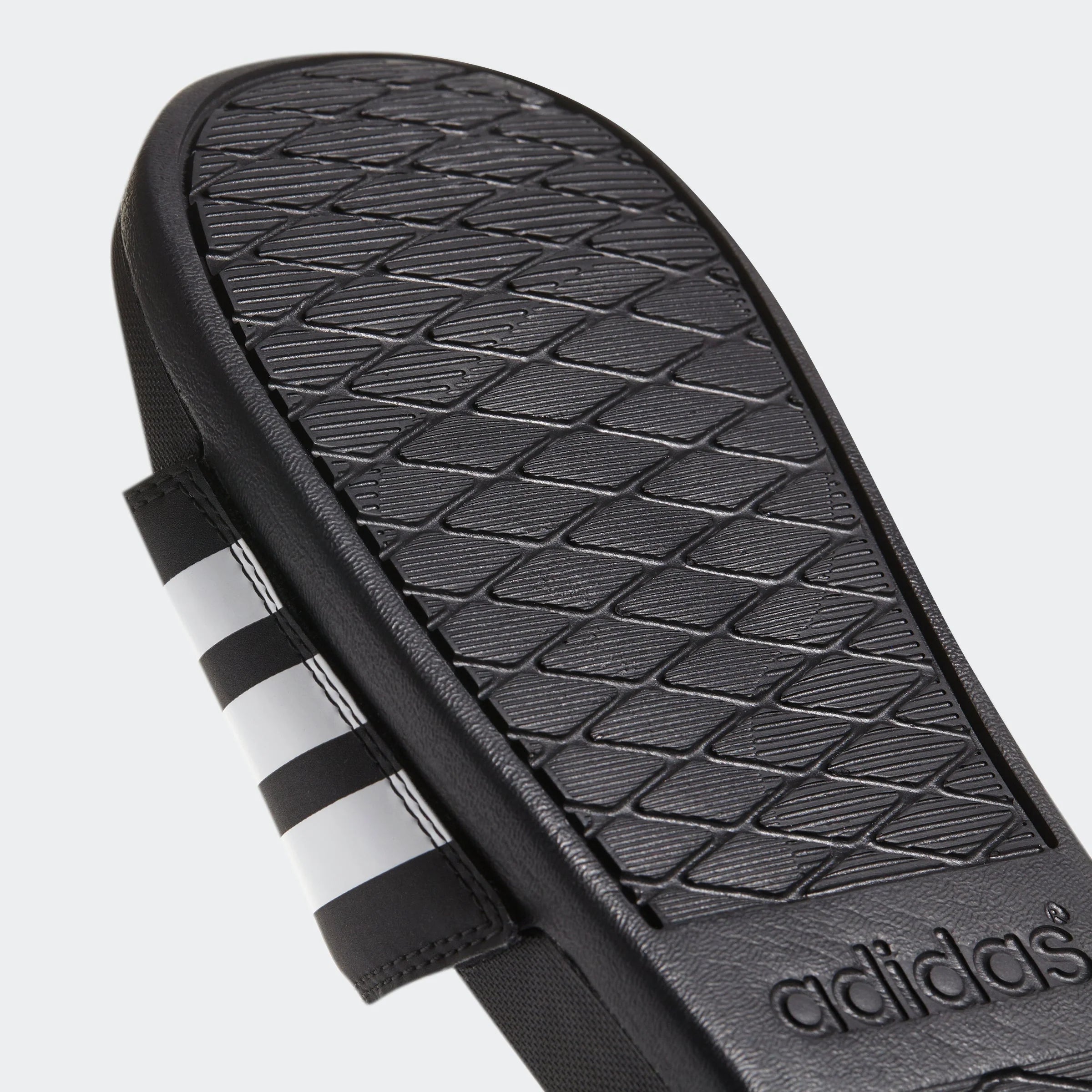 adidas Womens Adilette Comfort Slides Black White