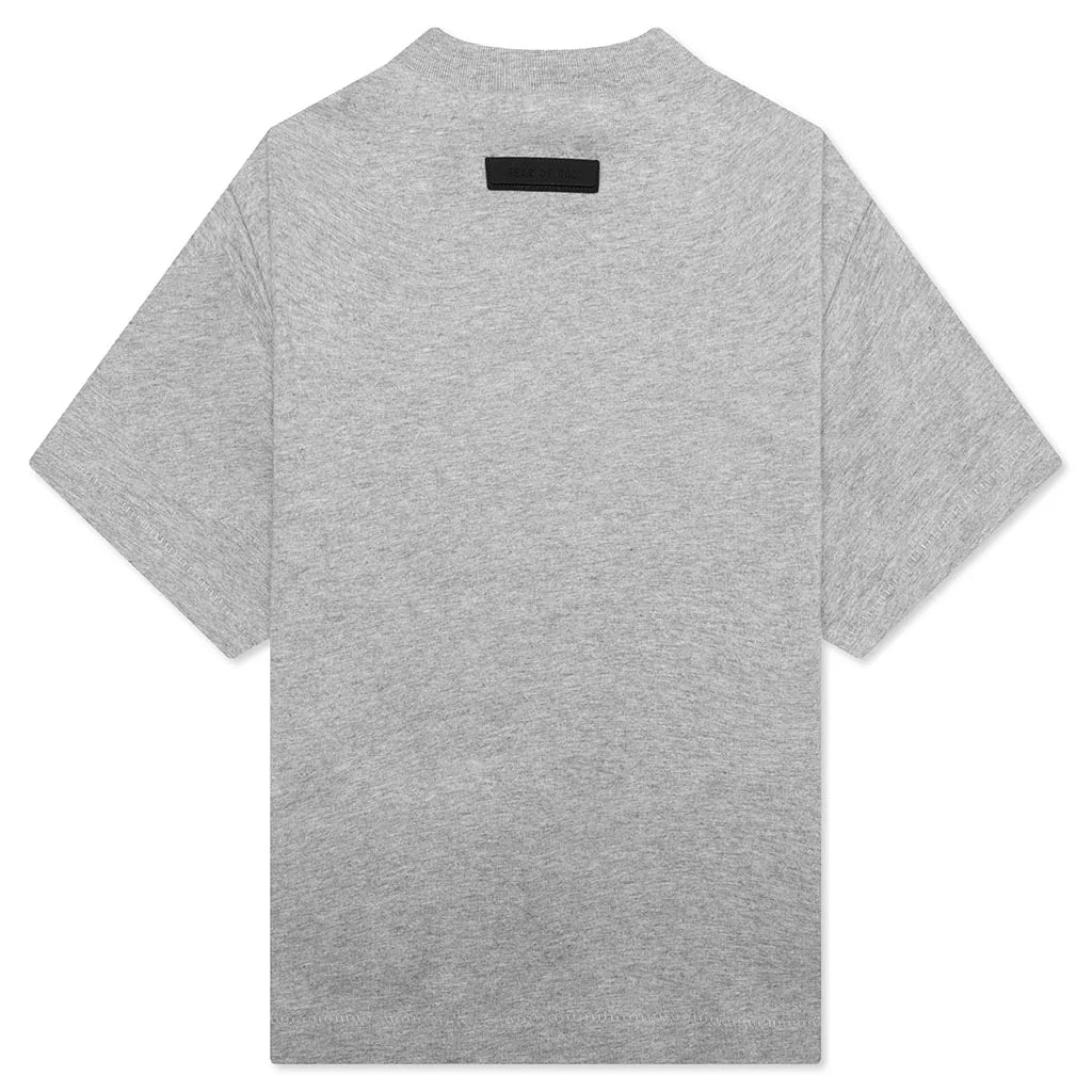 Kids S S Tee Dark Heather Oatmeal