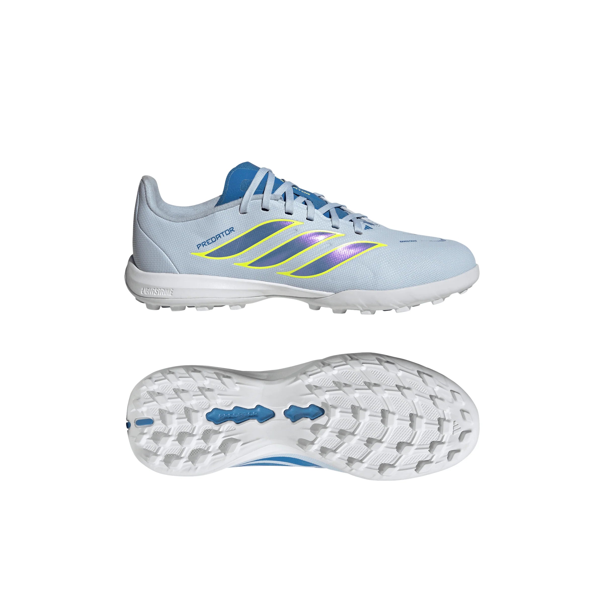 adidas Predator League TF Turf Youth Soccer Cleats Sky Blue Yellow