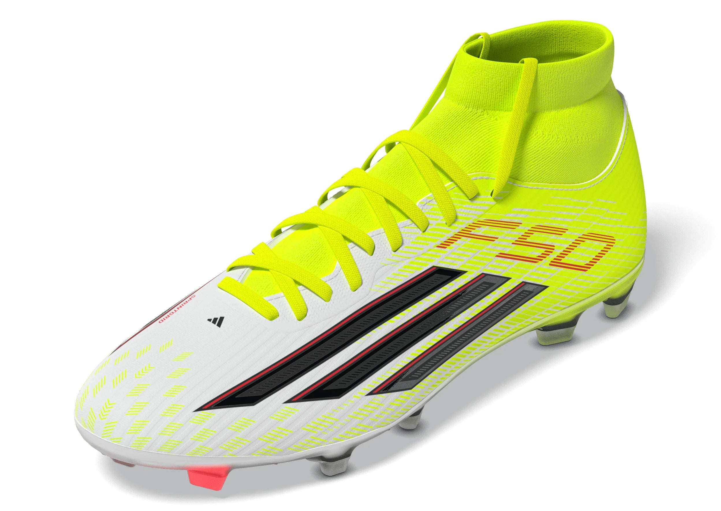 adidas F50 League Mid Cut FG MG Firm Ground Multi Ground Mens Soccer Cleats Yellow Black