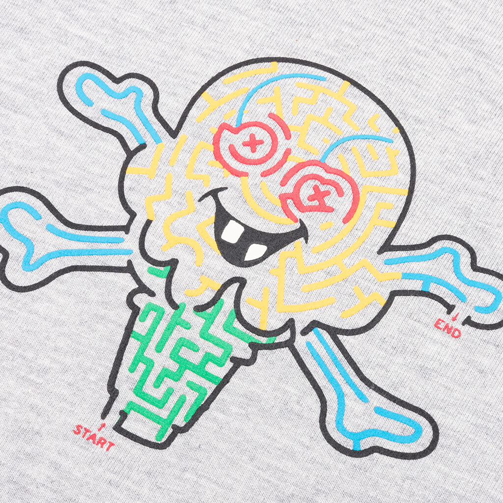 Kids Cone Maze S S Tee Heather Grey