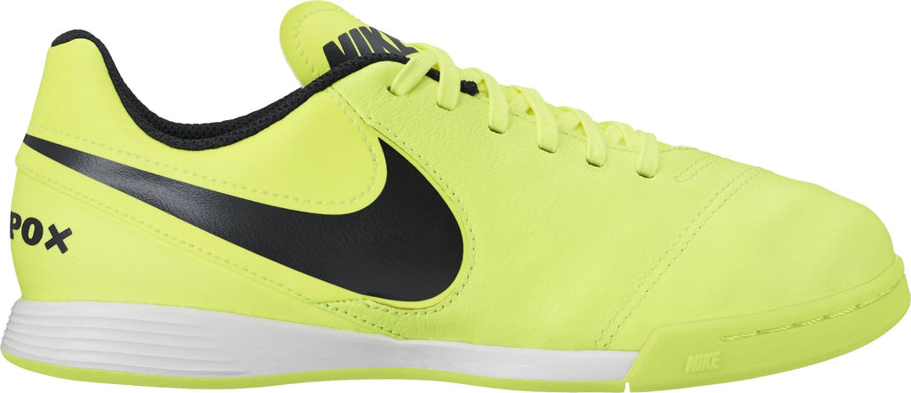 Nike JR Tiempo Legend IV IC Indoor Soccer Shoes Volt Black
