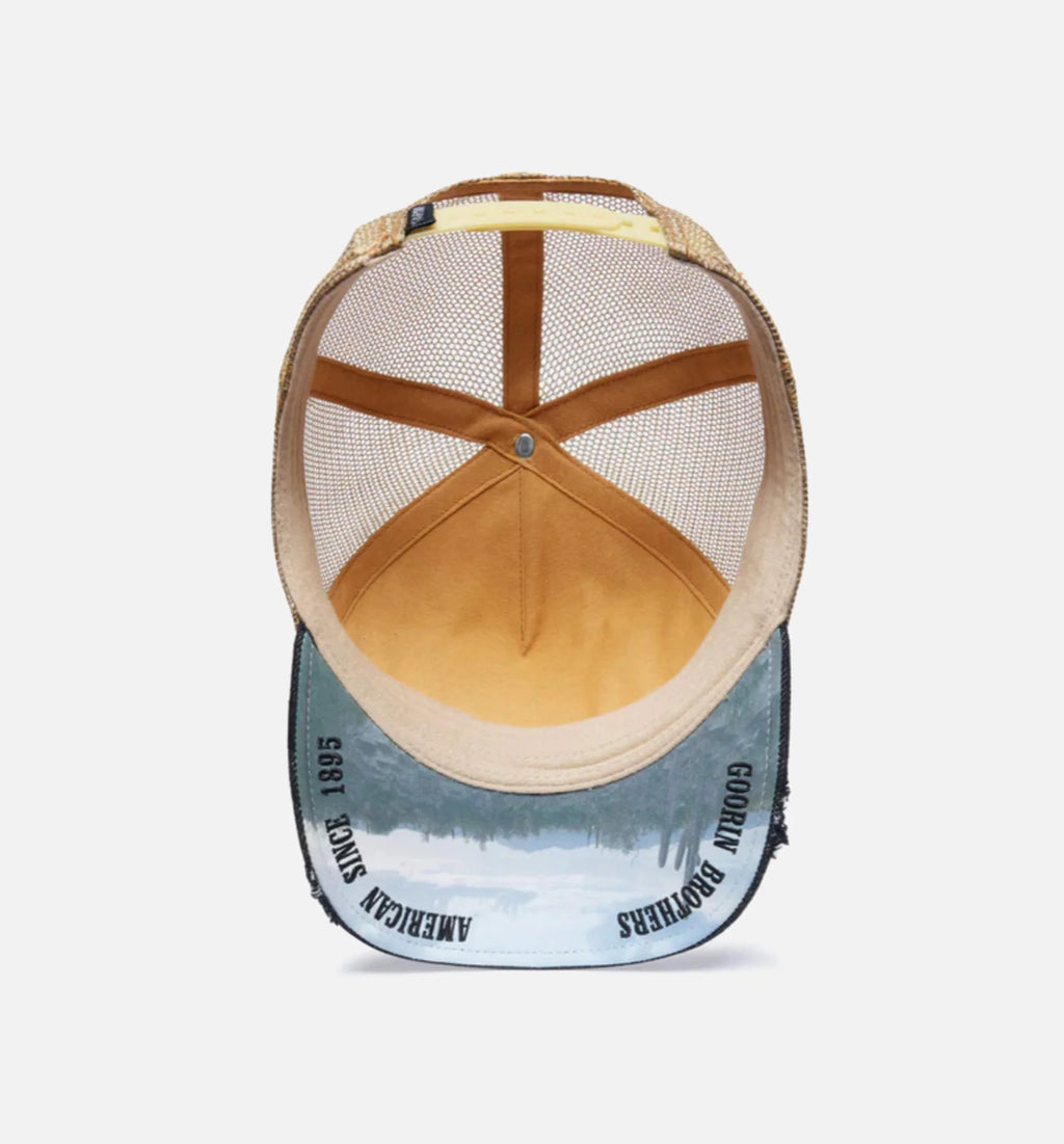 The Stallion Trucker Mens Hat Tan Black