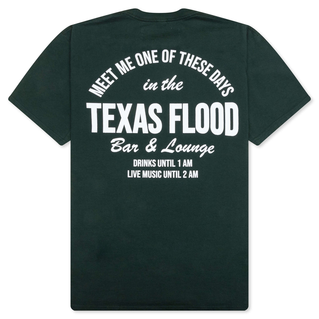Texas Flood T Shirt Washed Forest Green
