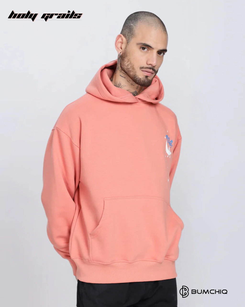 Chill Coral Pink Hoodie HG x Bumchiq