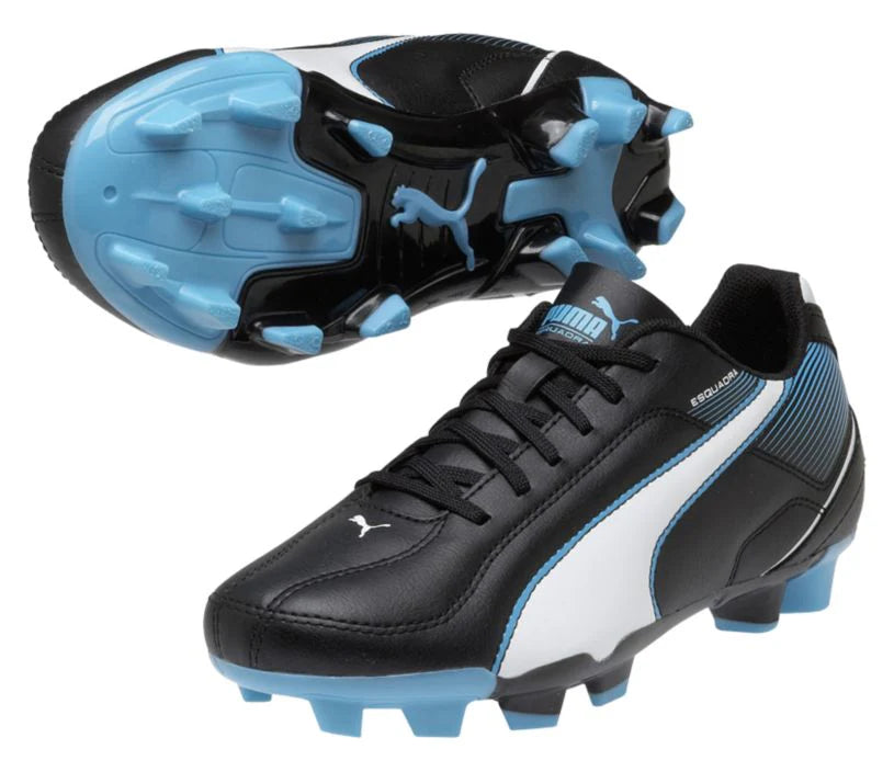 PUMA Escuadra FG Youth Soccer Cleats Black Blue