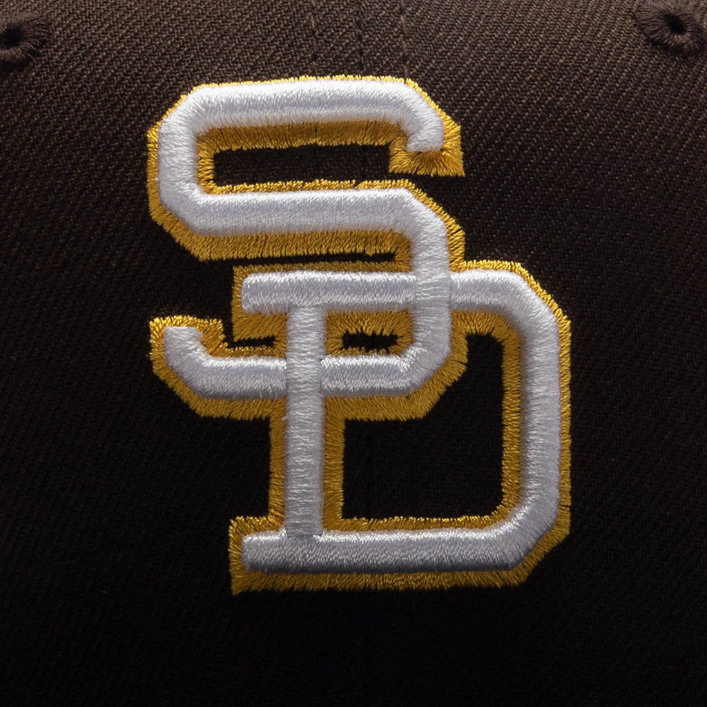FEATURE x New Era 59FIFTY Fitted SD Padres Cooperstown Walnut Black Cotton Pink