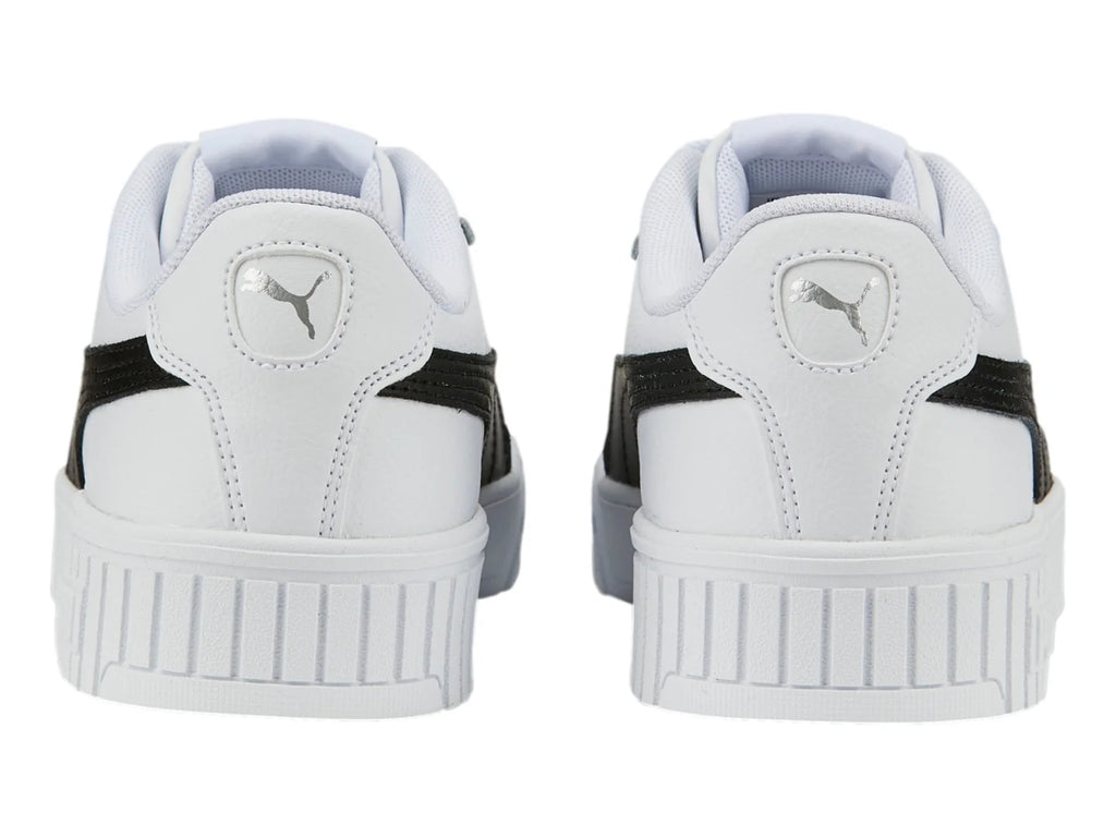 Tenis PUMA Carina 20 Blanco Negro y Plata para Mujer