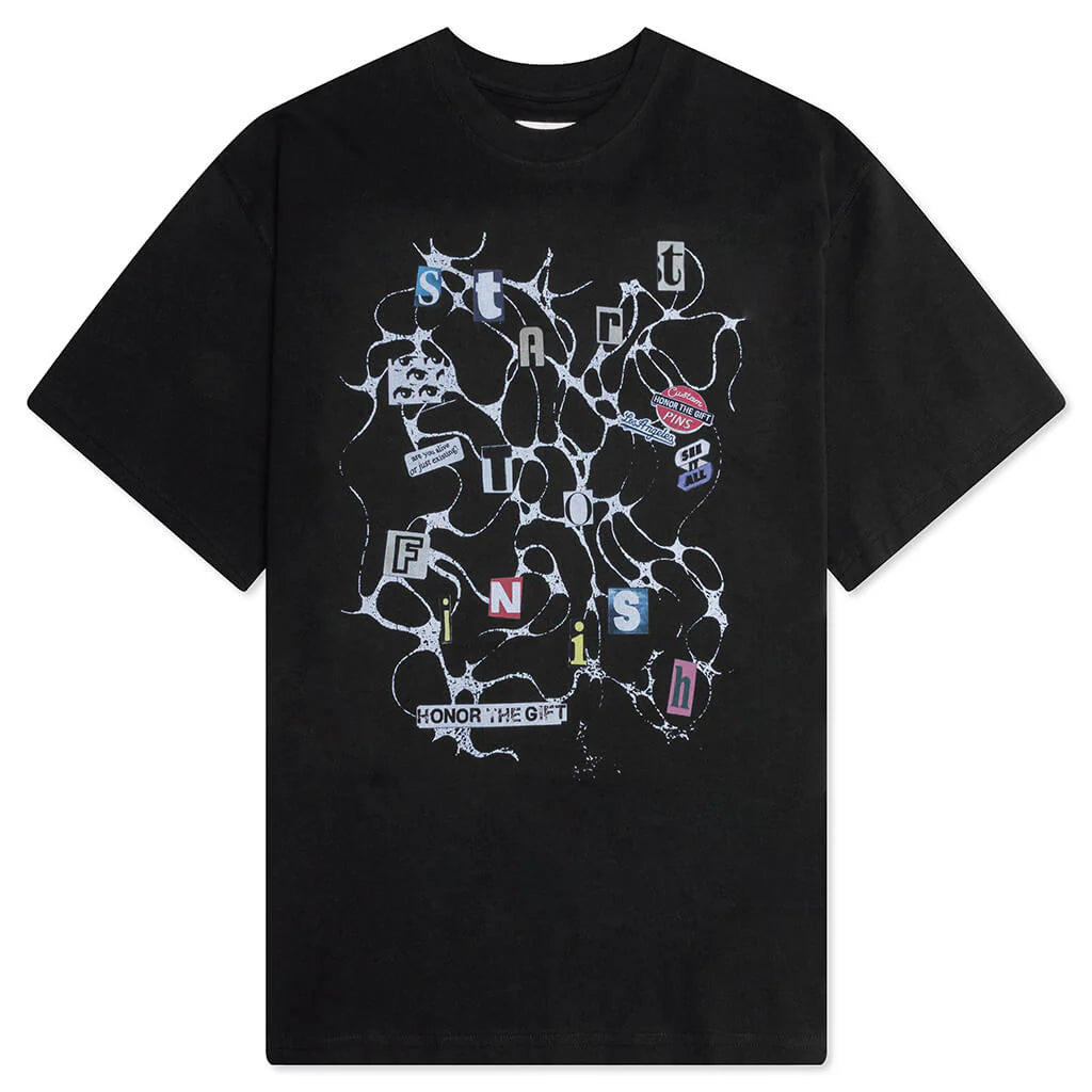Start To Finish Tee Black