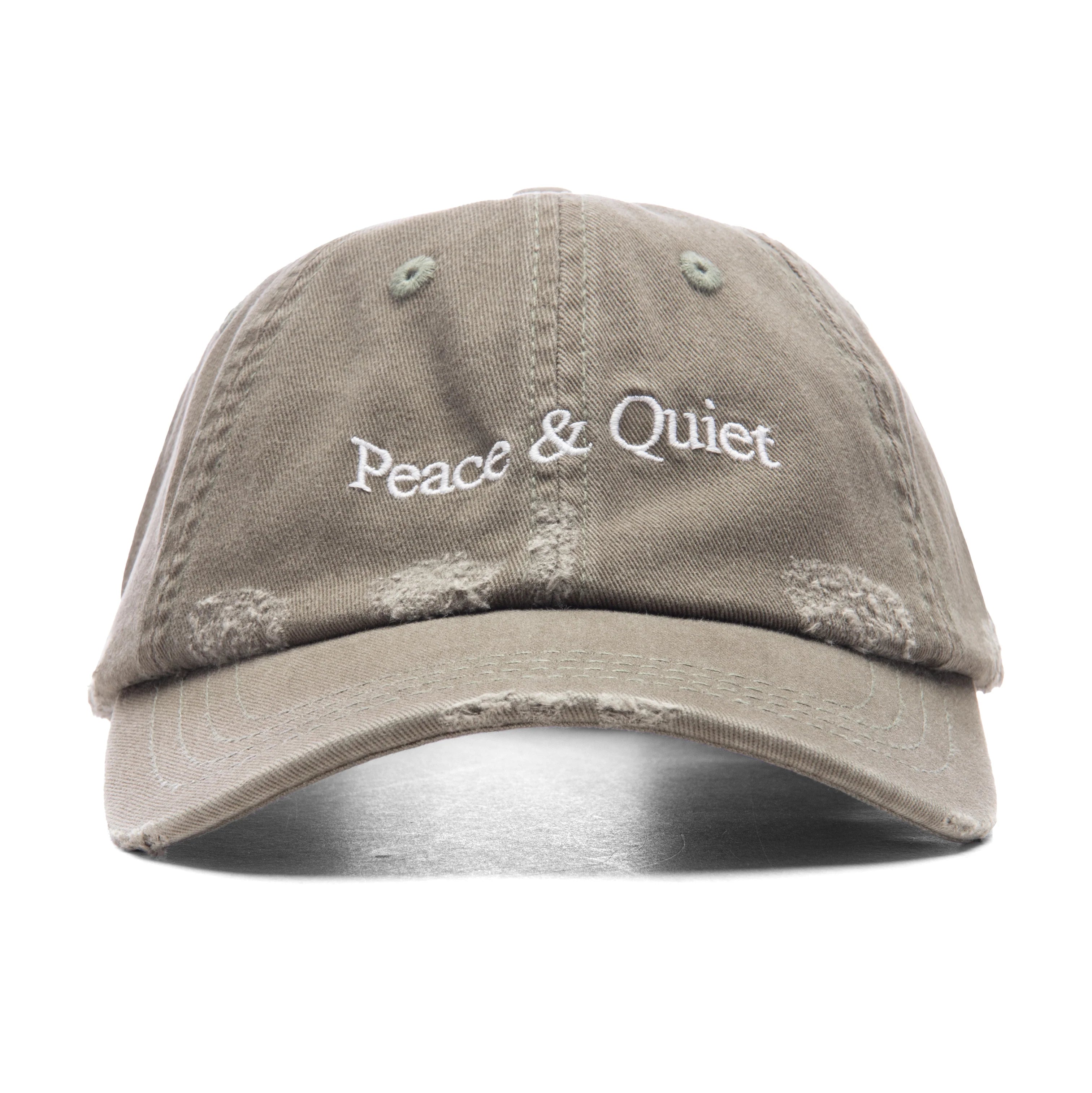 Wordmark Distressed Dad Hat Olive
