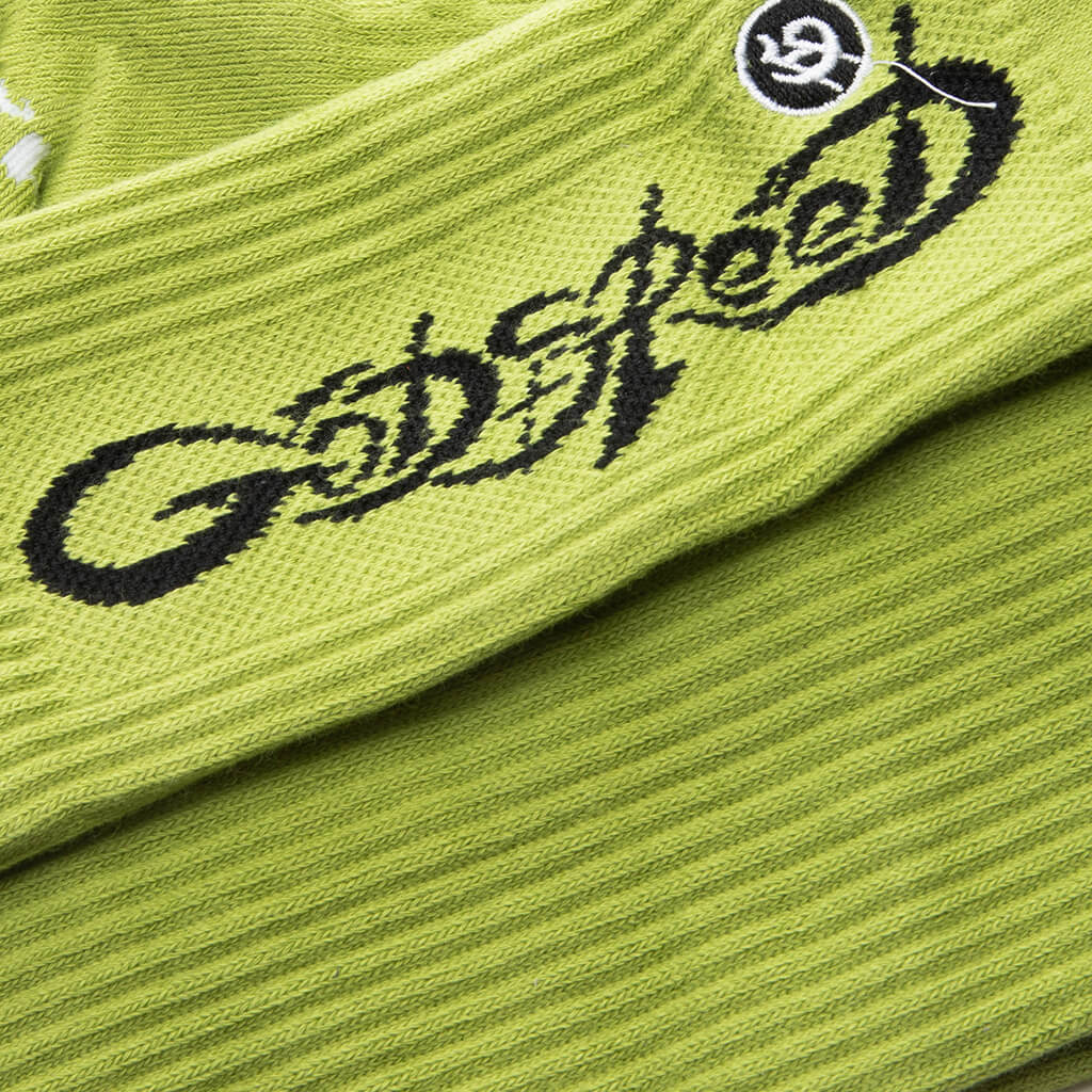 New Age Logo Sock Neon Green Black