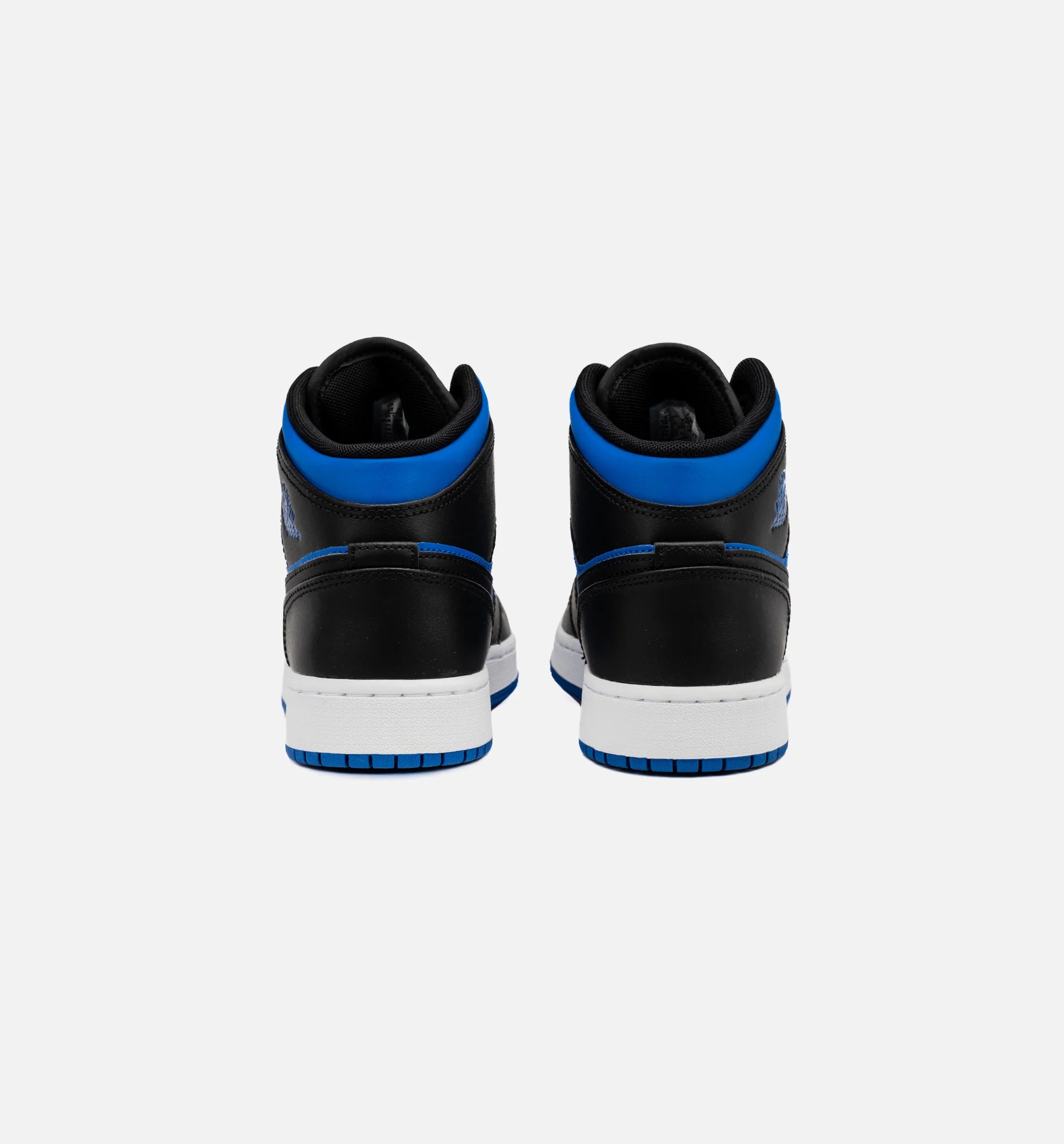 Air Jordan 1 Retro Mid Royal Blue Grade School Lifestyle Shoe Black Blue