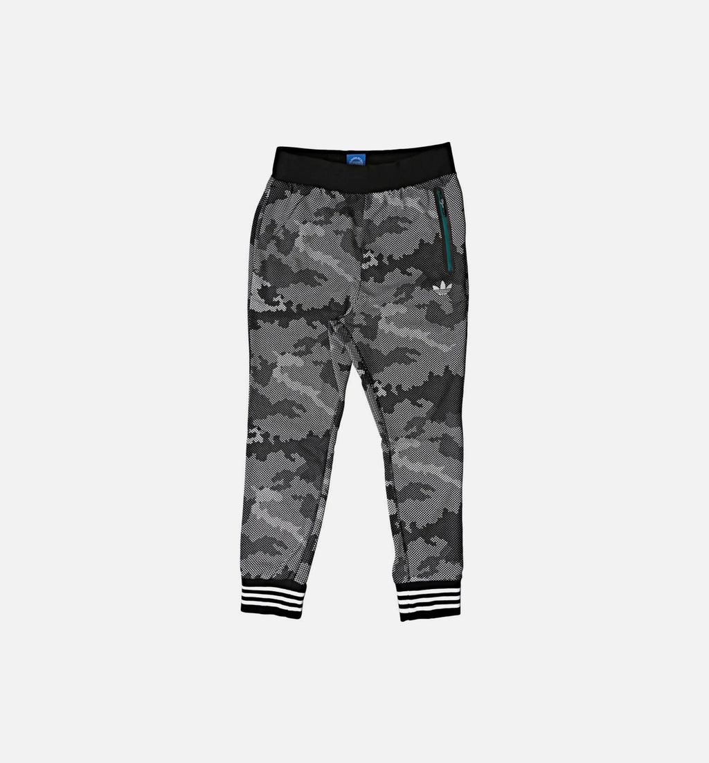 Low Crotch Print Tech Sweatpants Black White Camo