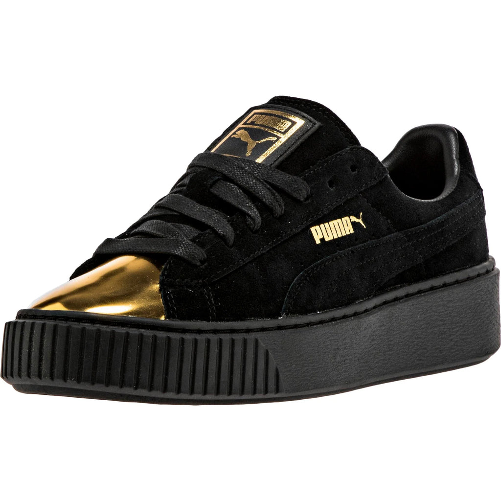 Suede Creeper Women Lifestyle Shoe Black Gold