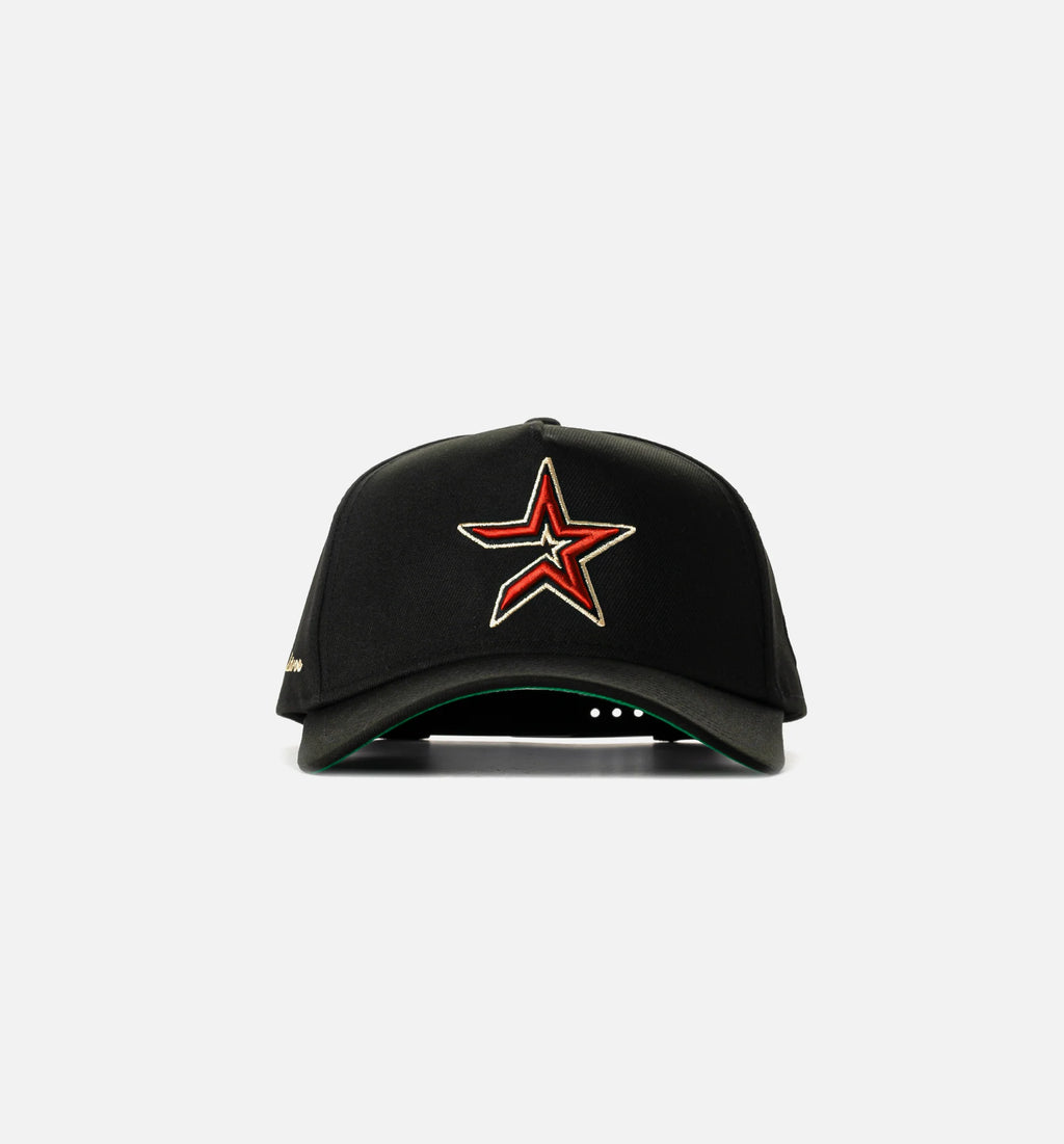 Houston Astros Logo 940AF Snapback Mens Hat Black Red