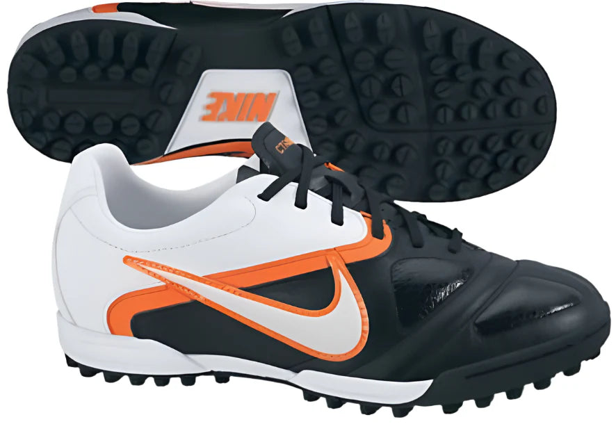 Nike JR CTR360 Libretto II TF Turf Soccer Cleats Black White Orange