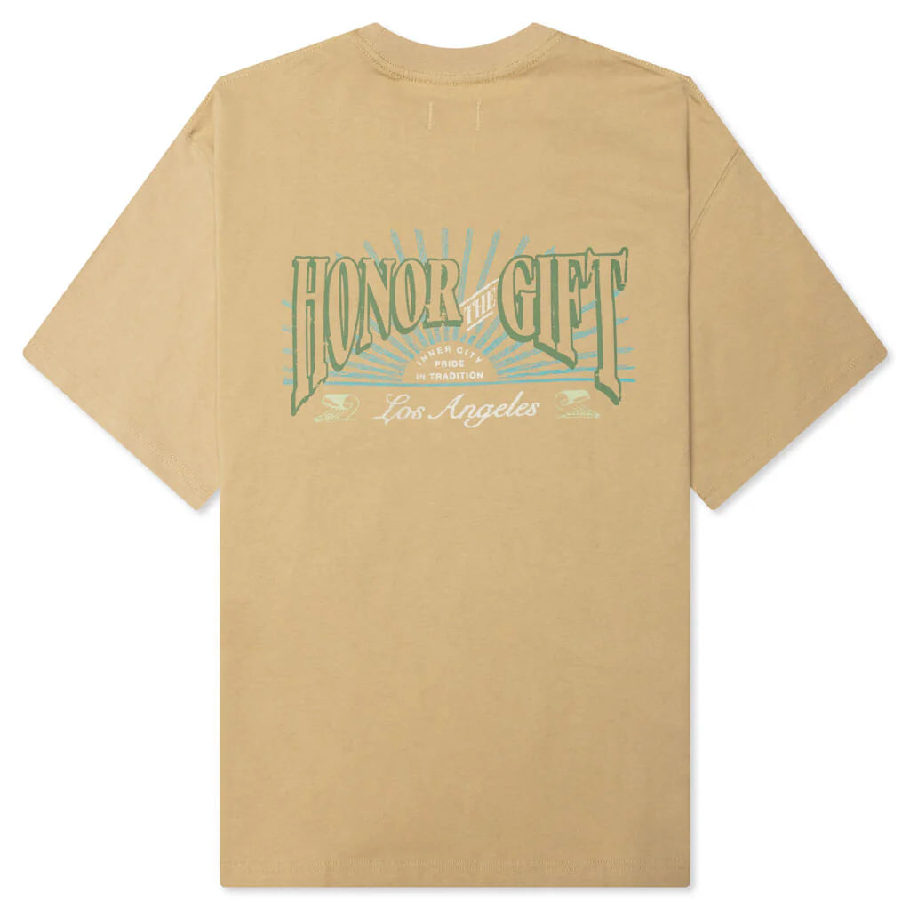 B Summer HTG Cigar Label Short Sleeve Tee Tan