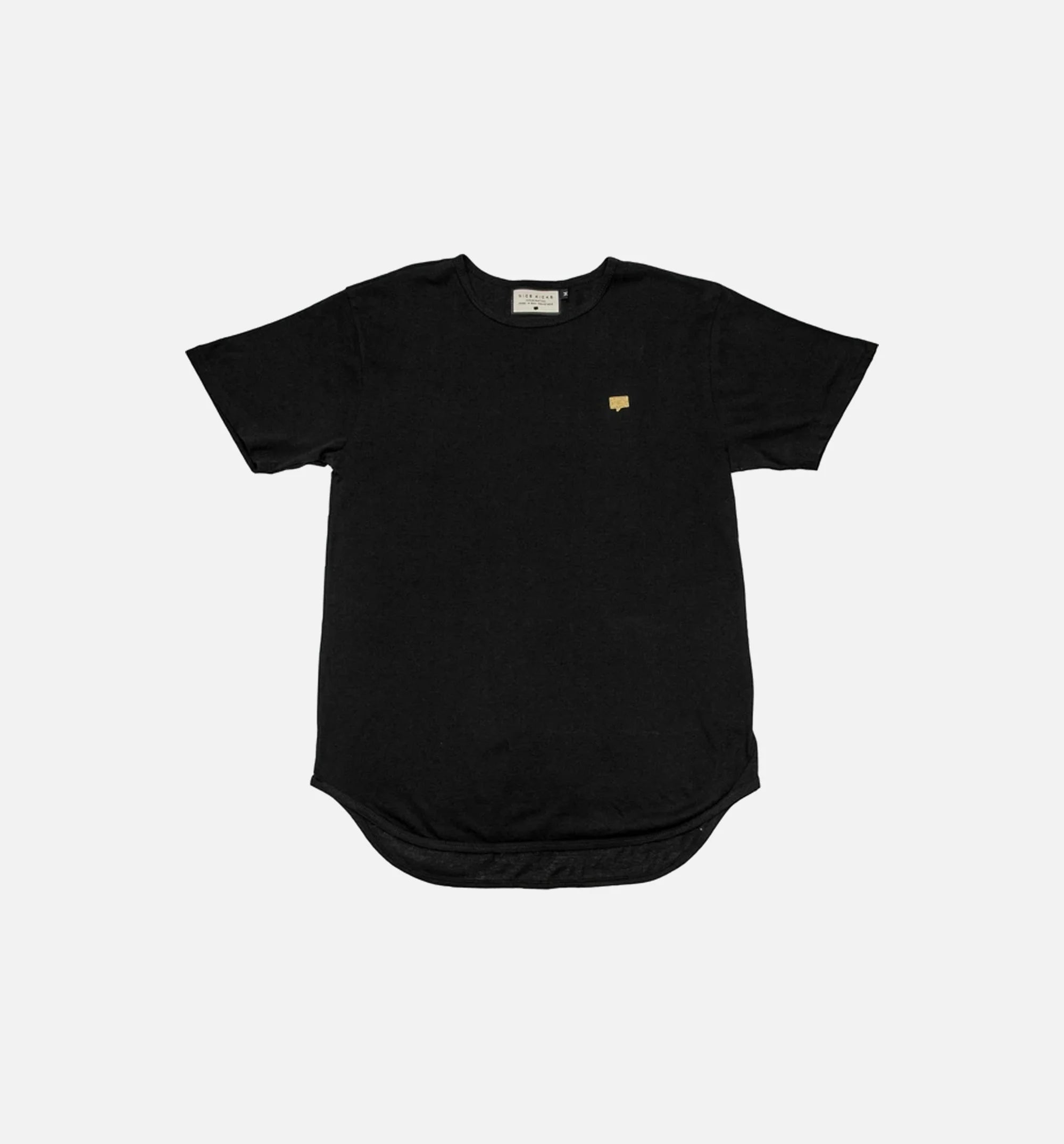 Nice Kicks Curved Hem Tee Mens Black