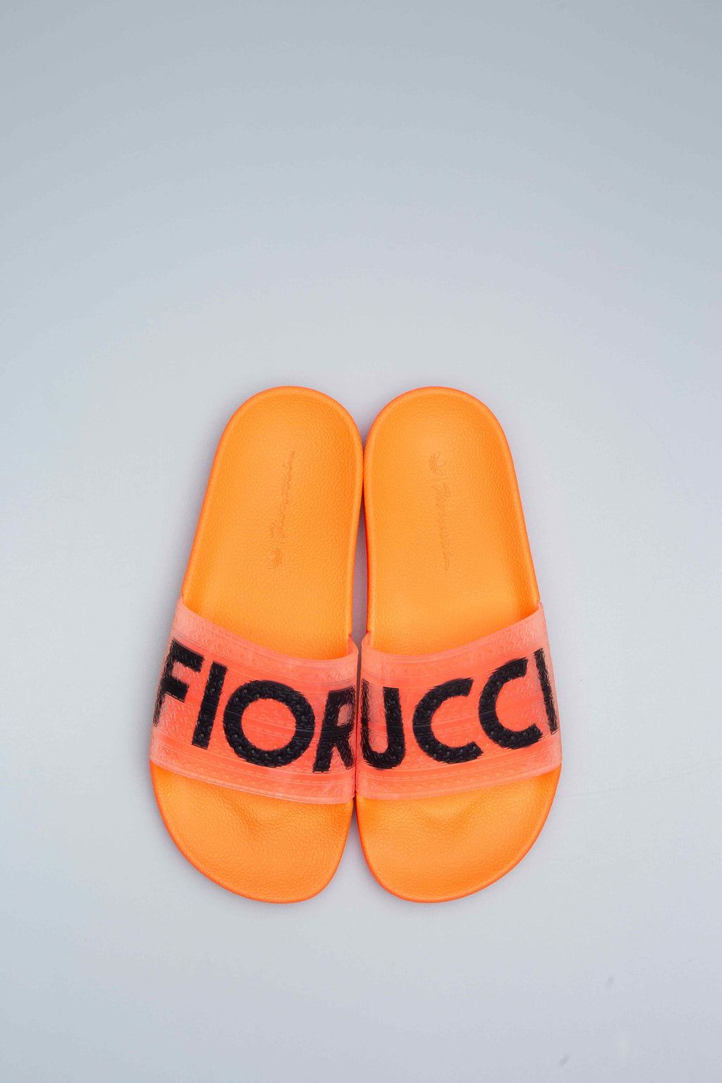 adidas X Fiorucci Adilette Womens Slides Solar Orange Solar Gold Black Red