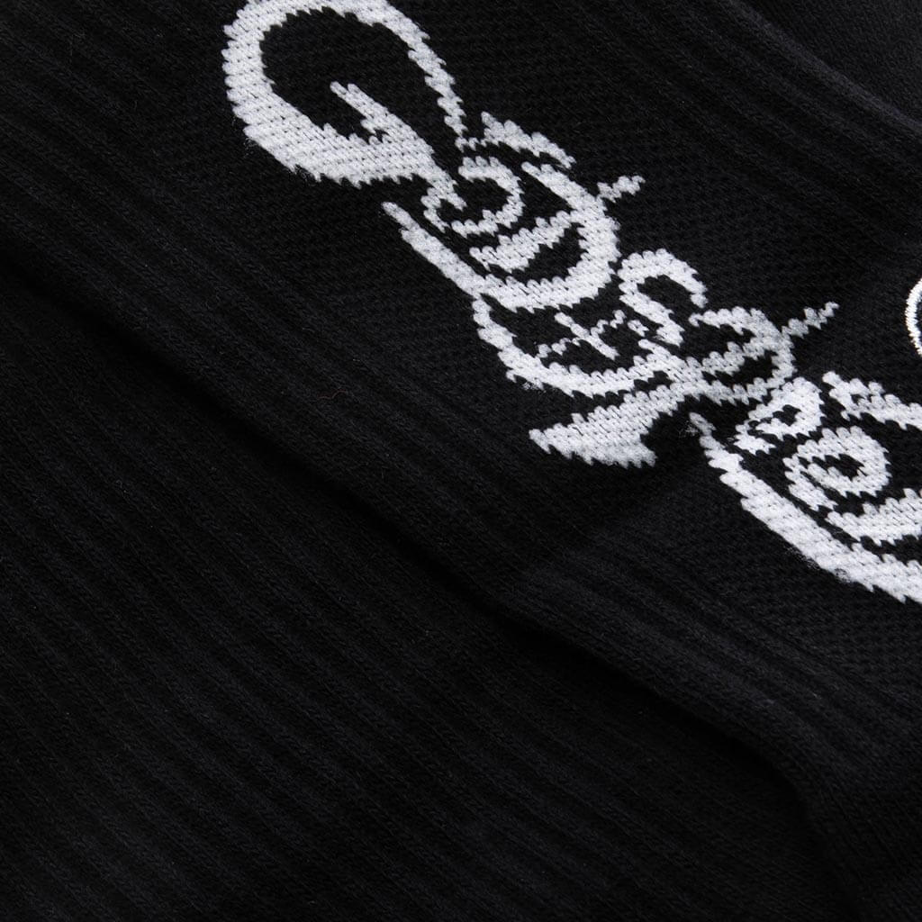 New Age Logo Sock Black White
