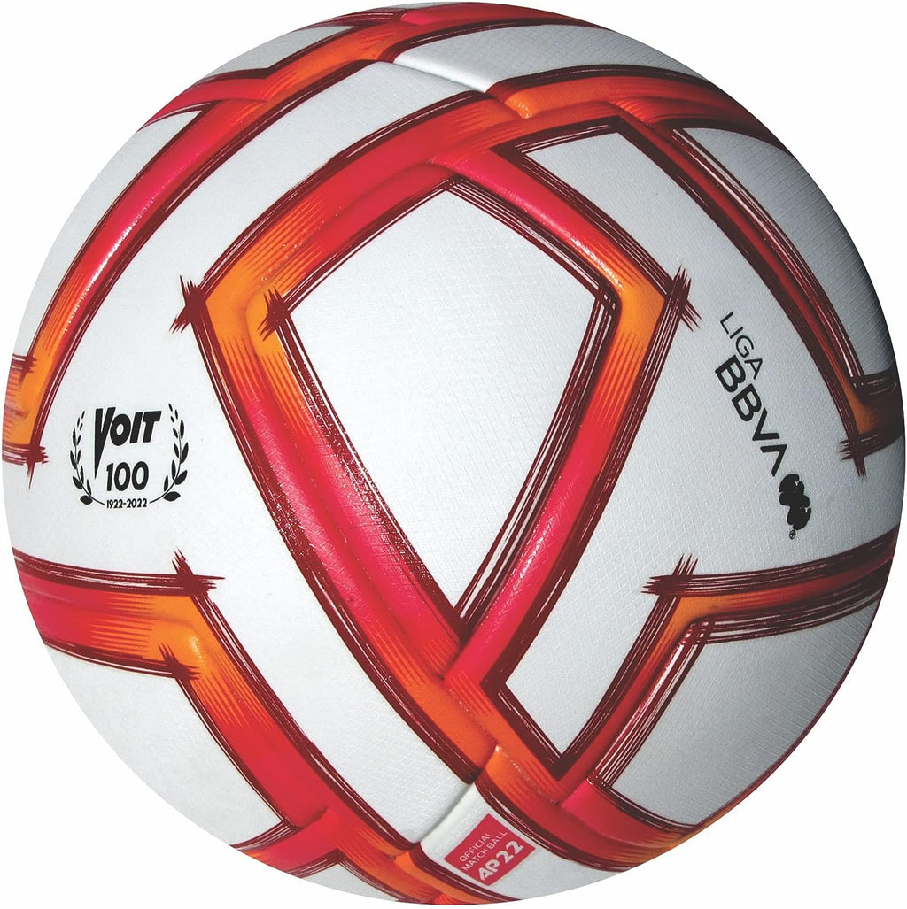 Voit Quality Pro Official Match Soccer Ball Liga MX Apertura 22 White Hi Vis Orange