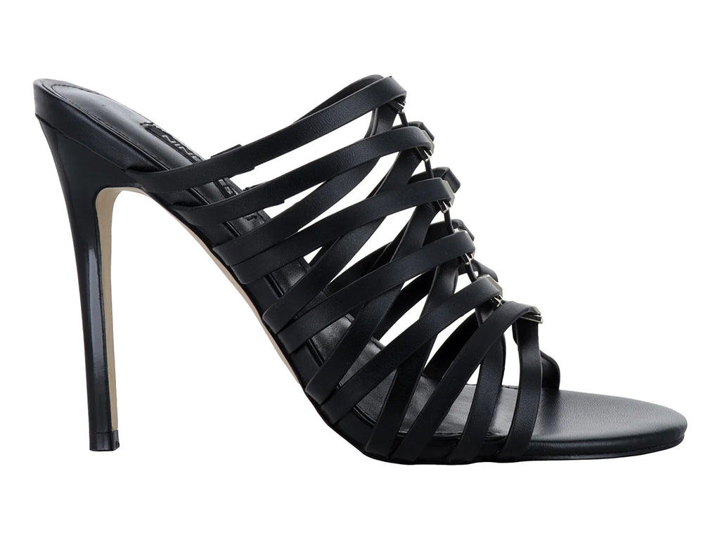 Sandalias Nine West Negras de Tacón Alto para Mujer