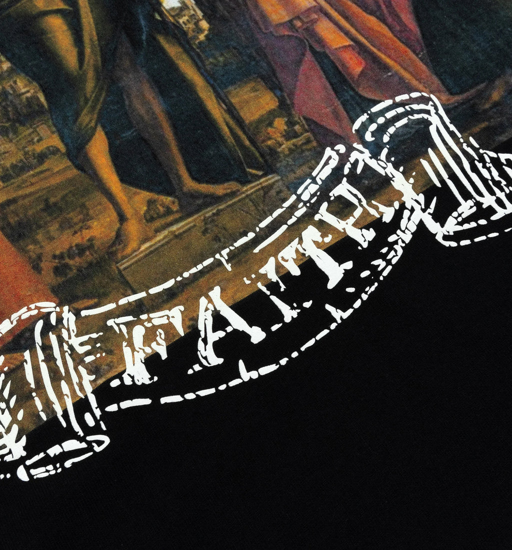 The Faith Mens Short Sleeve Shirt Black White
