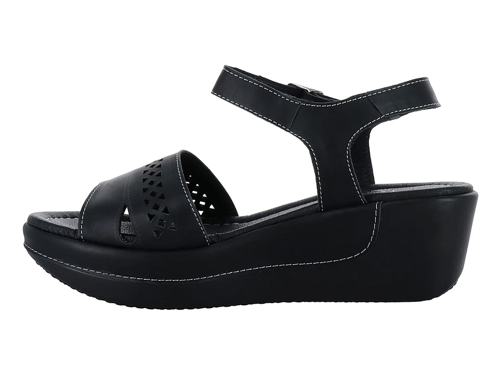 Sandalias Luna Rosa Plataforma Negro para Mujer