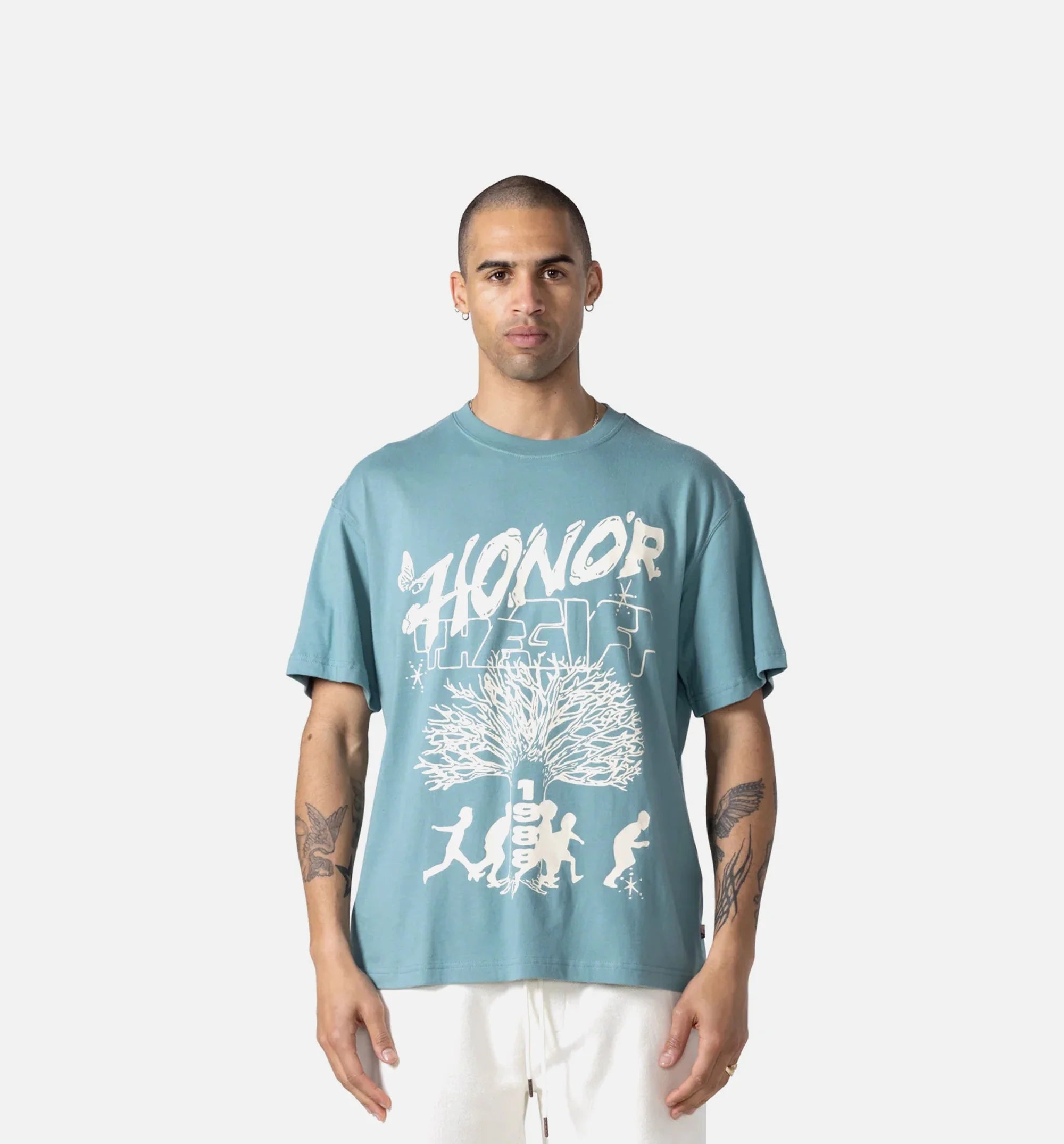 Family Tree Mens Short Sleeve Shirt Green