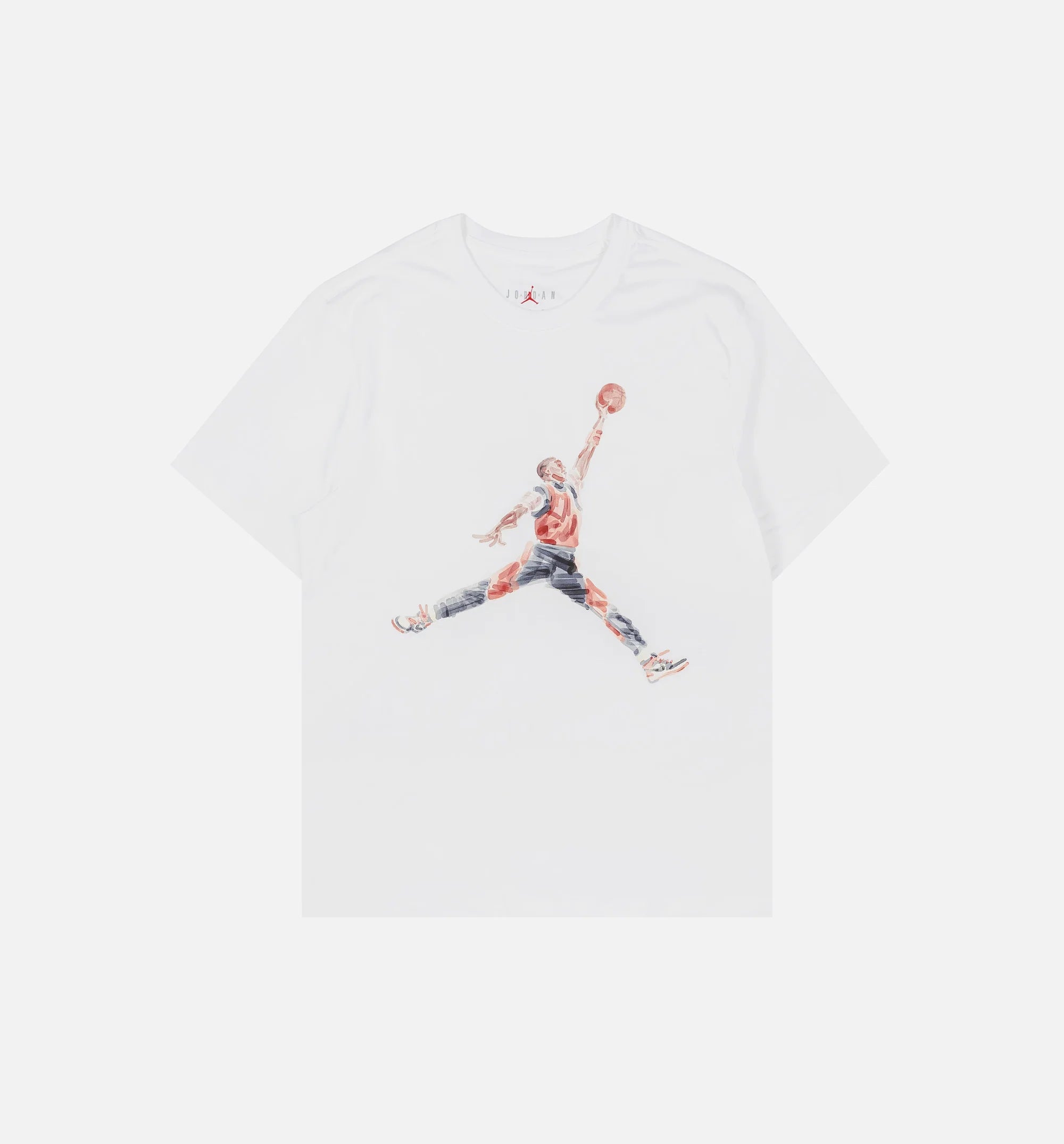 Jumpman Watercolor Mens Short Sleeve Shirt White