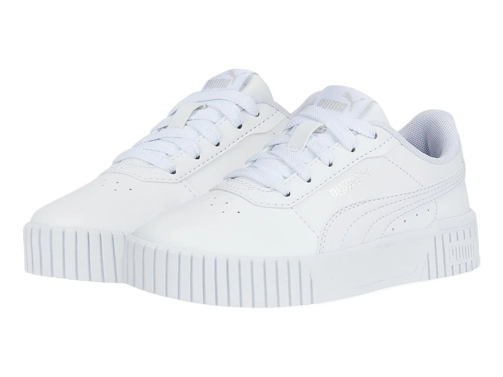Tenis PUMA Carina 20 Blancos y Plata para Niña