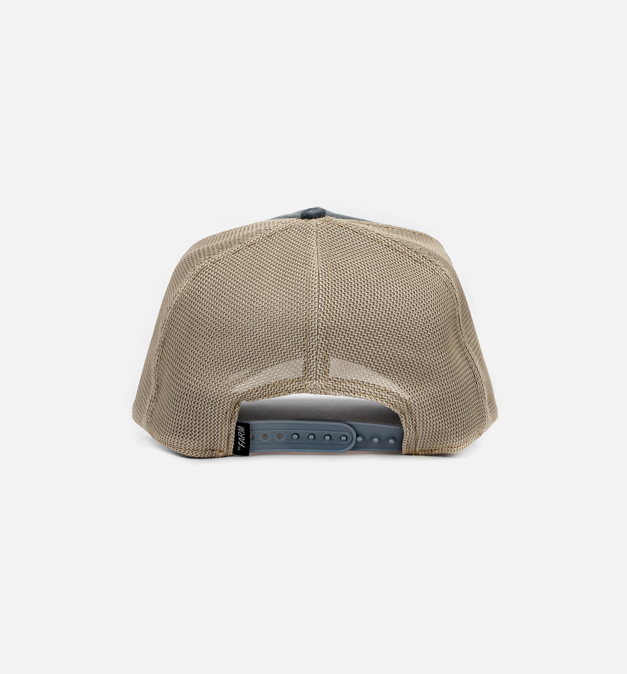 Wuz Crackin Trucker Mens Hat Slate Beige