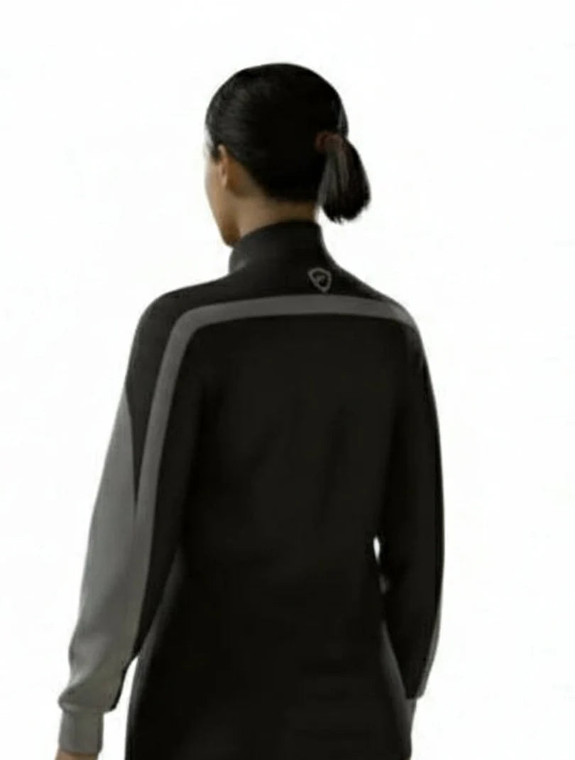 Nike Squad 14 Long Sleeve 1 4 Zip Pullover Womens Training Top Black Grey