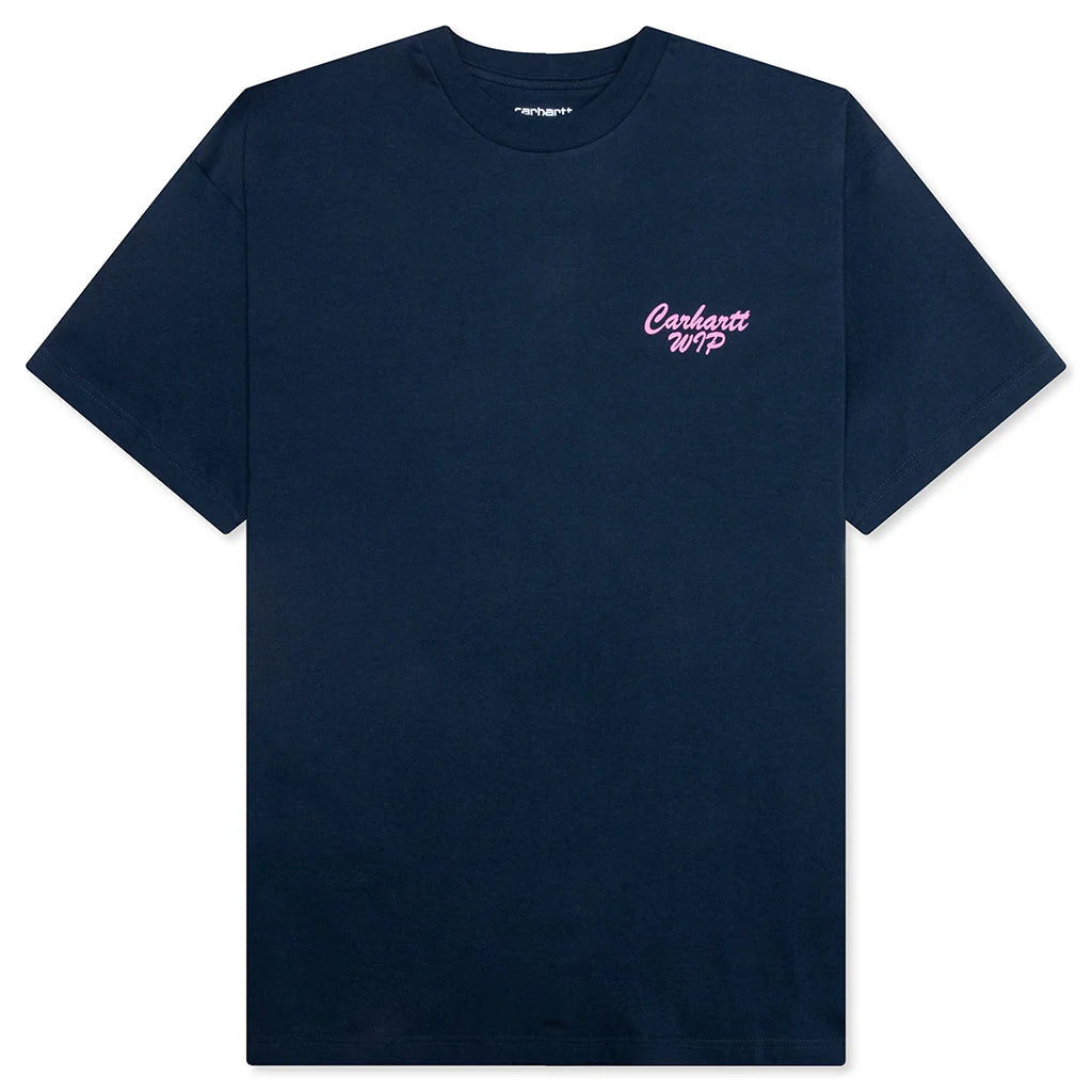 Friendship S S T Shirt Air Force Blue Light Pink