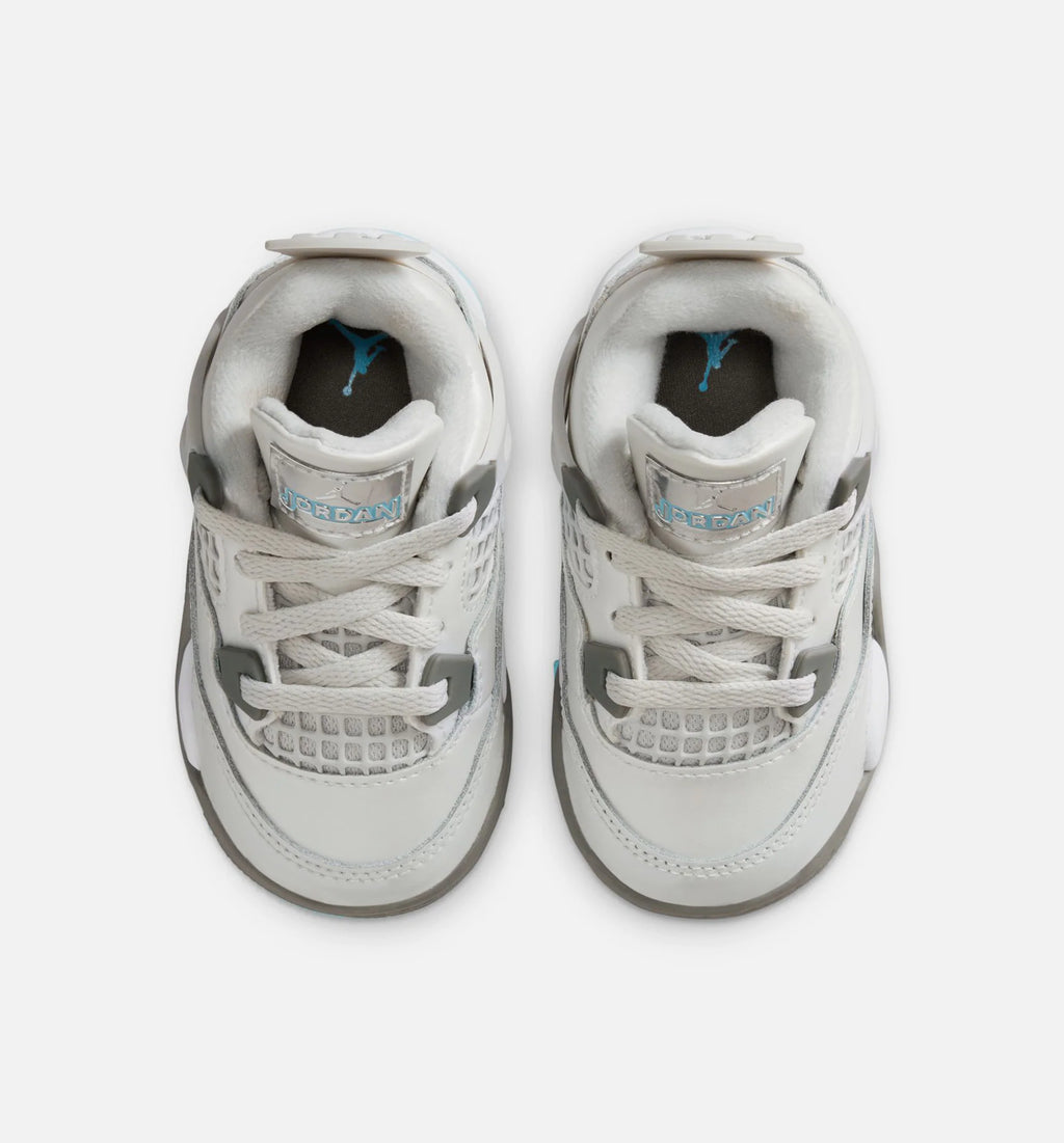 Air Jordan 4 Retro Blue Chill Infant Toddler Lifestyle Shoe Photon Dust Blue Chill Flat Pewter White Blue Tint