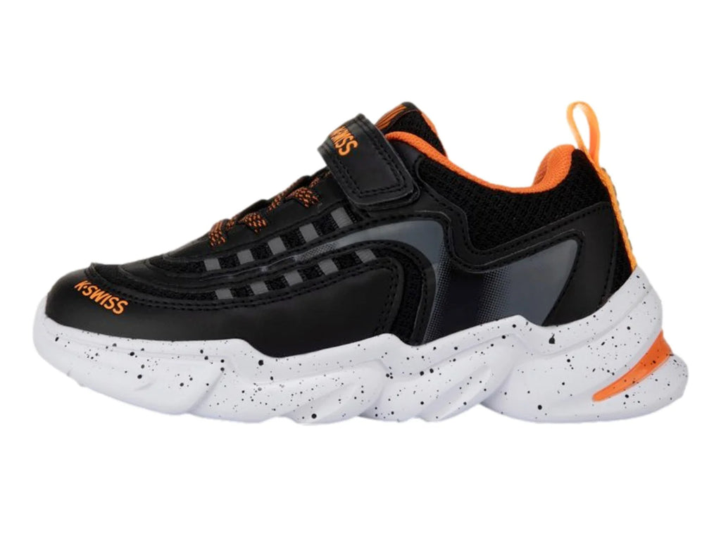 Tenis K SWISS Bukly CH Negro con Naranja para Niño