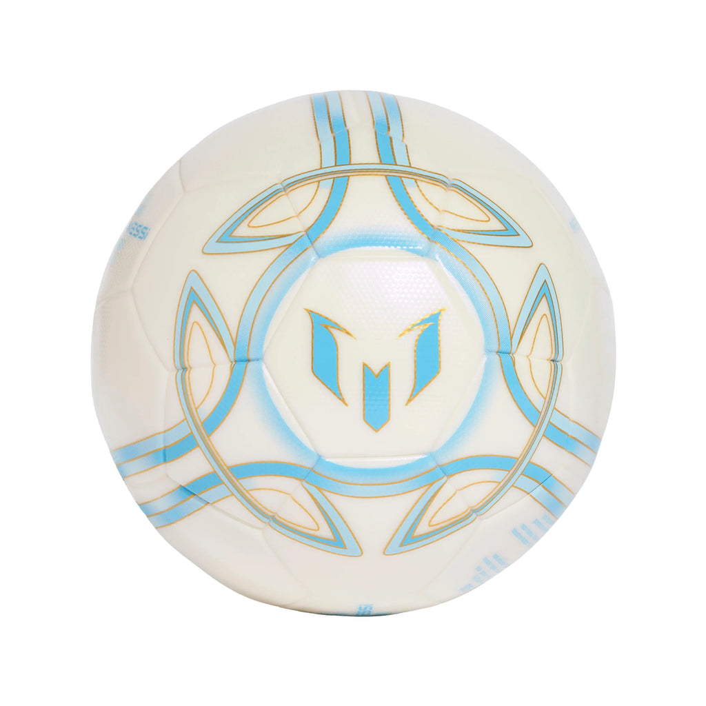 adidas Messi League Soccer Ball Ivory Blue