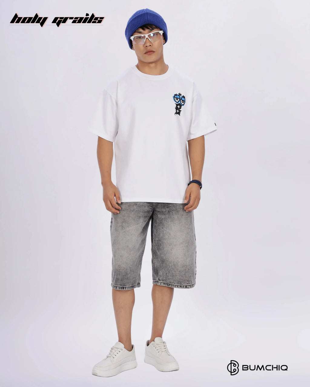 Best Happen White Oversize Tee HG x Bumchiq