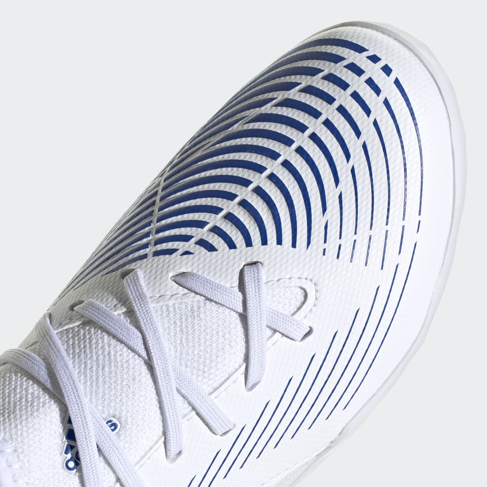 adidas Kids Predator Edge 3 TF J Turf Football Boots White Blue