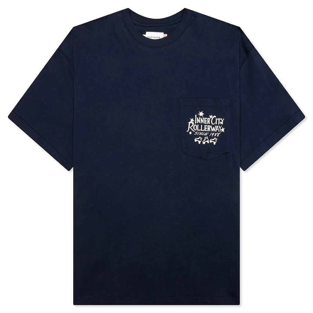Inner City Rollerway S S Tee Navy