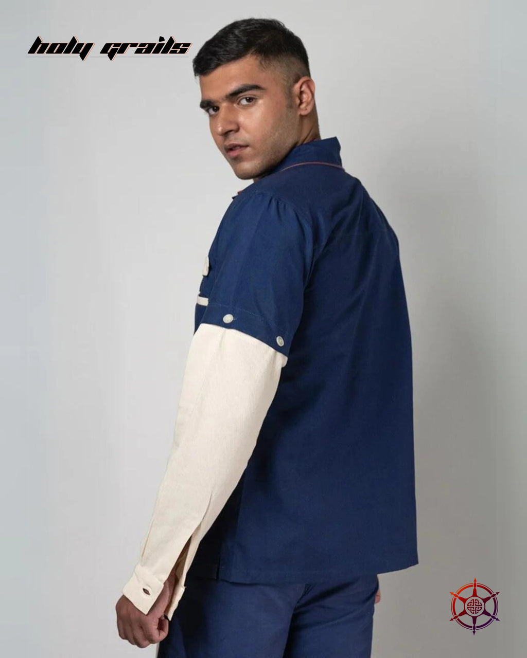 Binary Berry Panel Shirt HG x Duskin