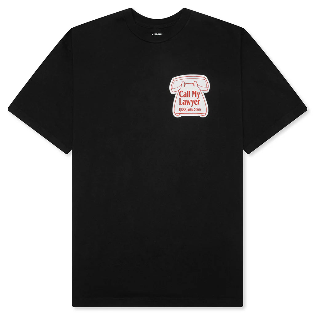 Call My Lawyer Magnet T Shirt Washed Black