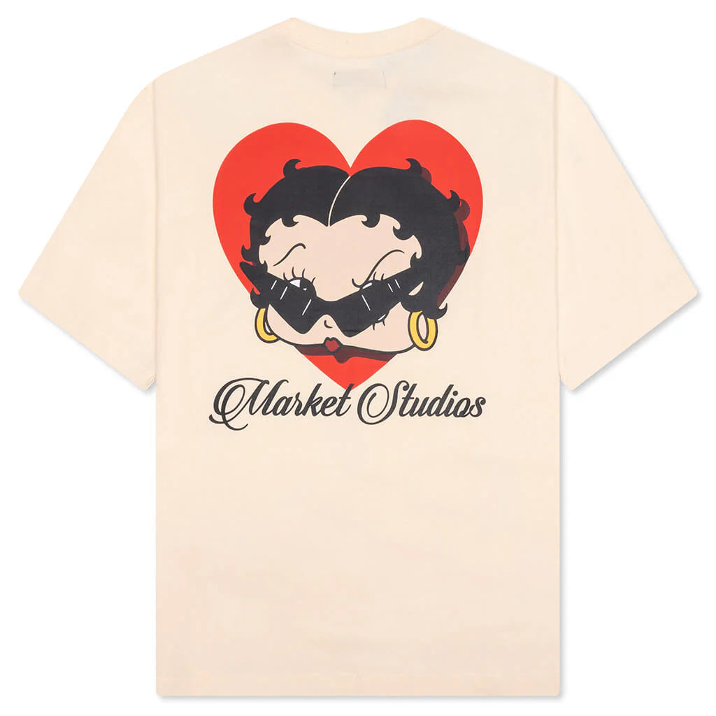 Market x Betty Boop Sweetheart T Shirt Butter Cream