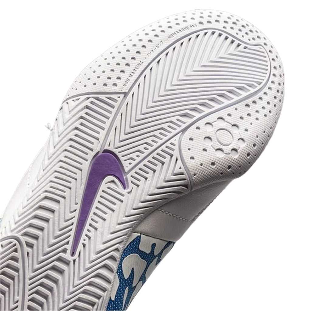 Nike JR Elastico II Indoor Soccer Shoes White Laser Purple Blue Hero