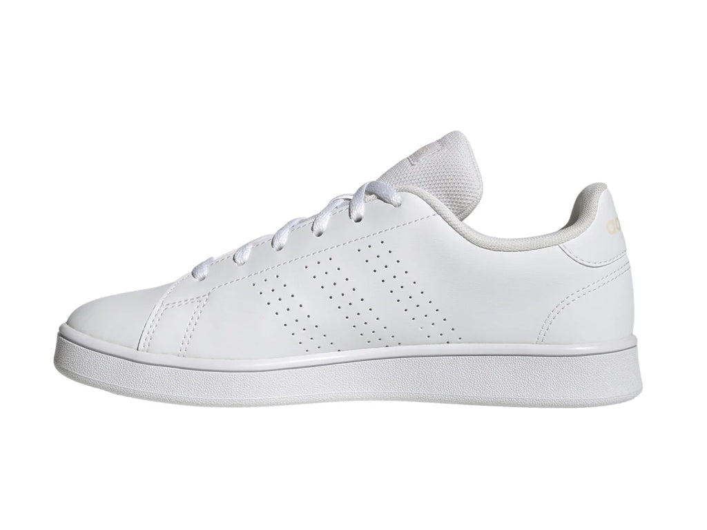 Tenis Adidas Advantage Base Blanco y Naranja para Mujer