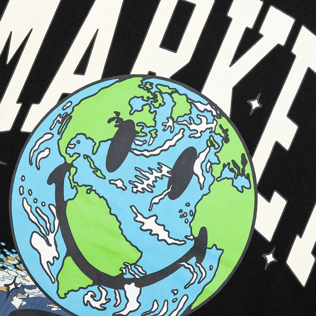Smiley Galaxy T Shirt Black
