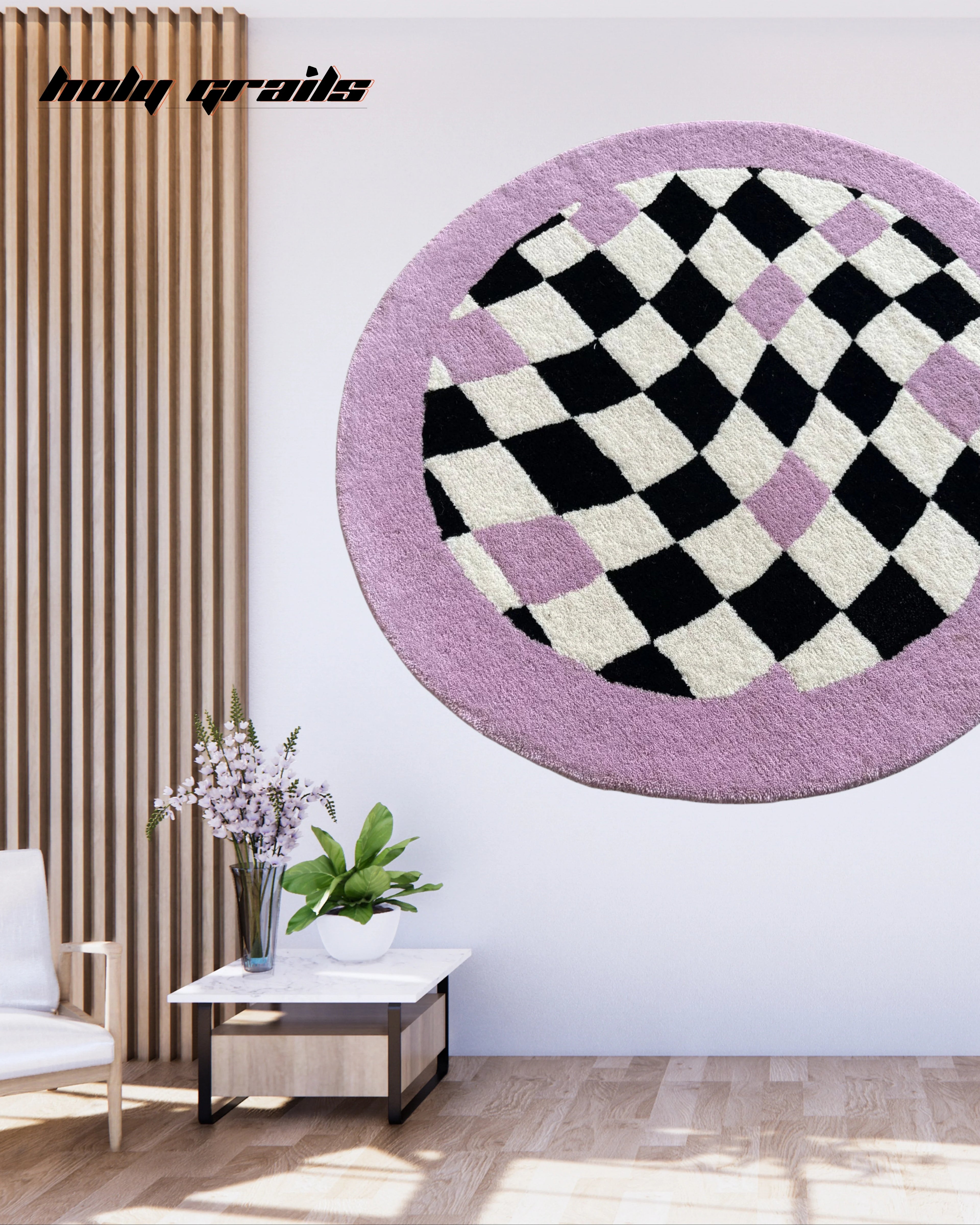 Dreamwave Check Hand Tufted Rug