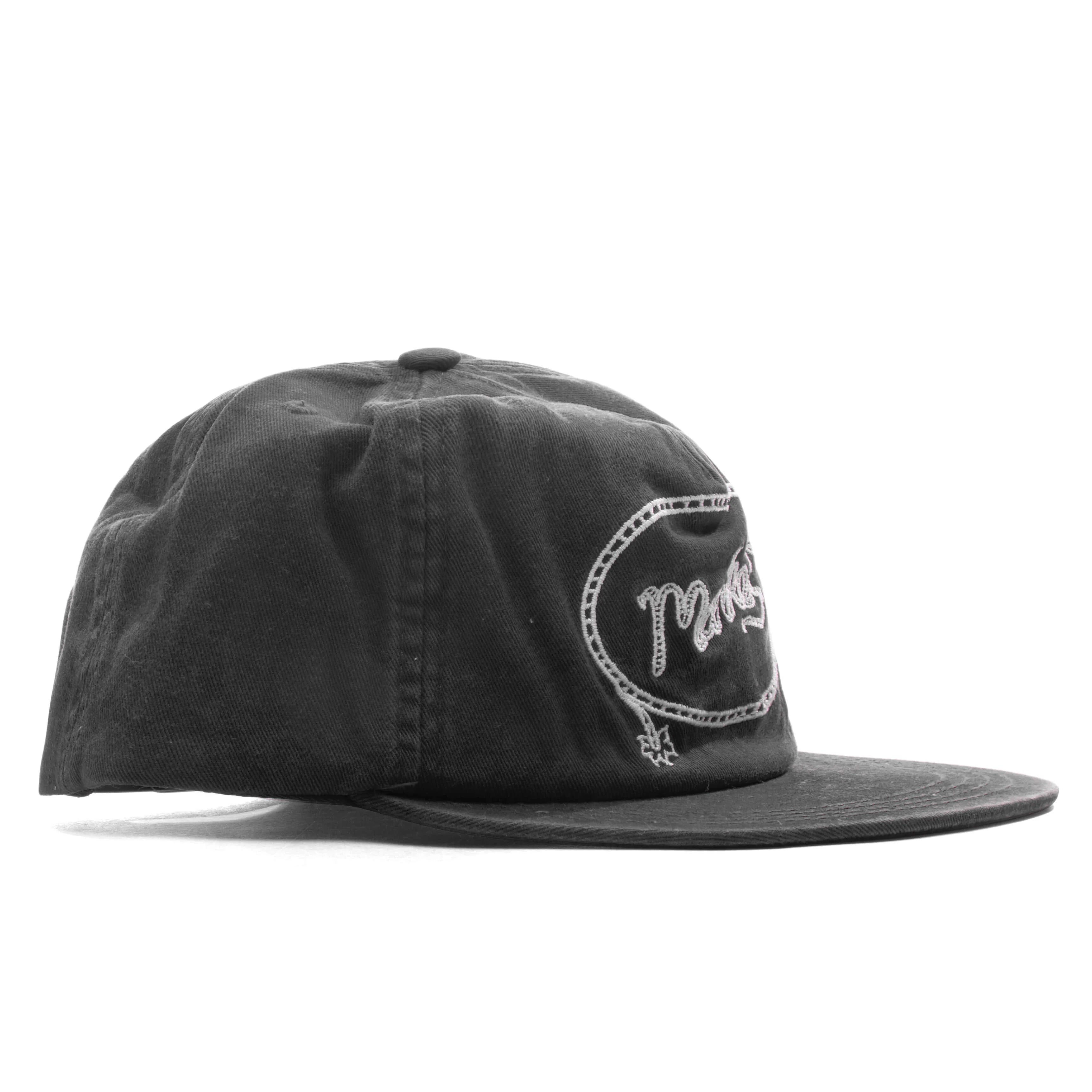 Market Lasso Lockup 5 Panel Hat Pirate Black