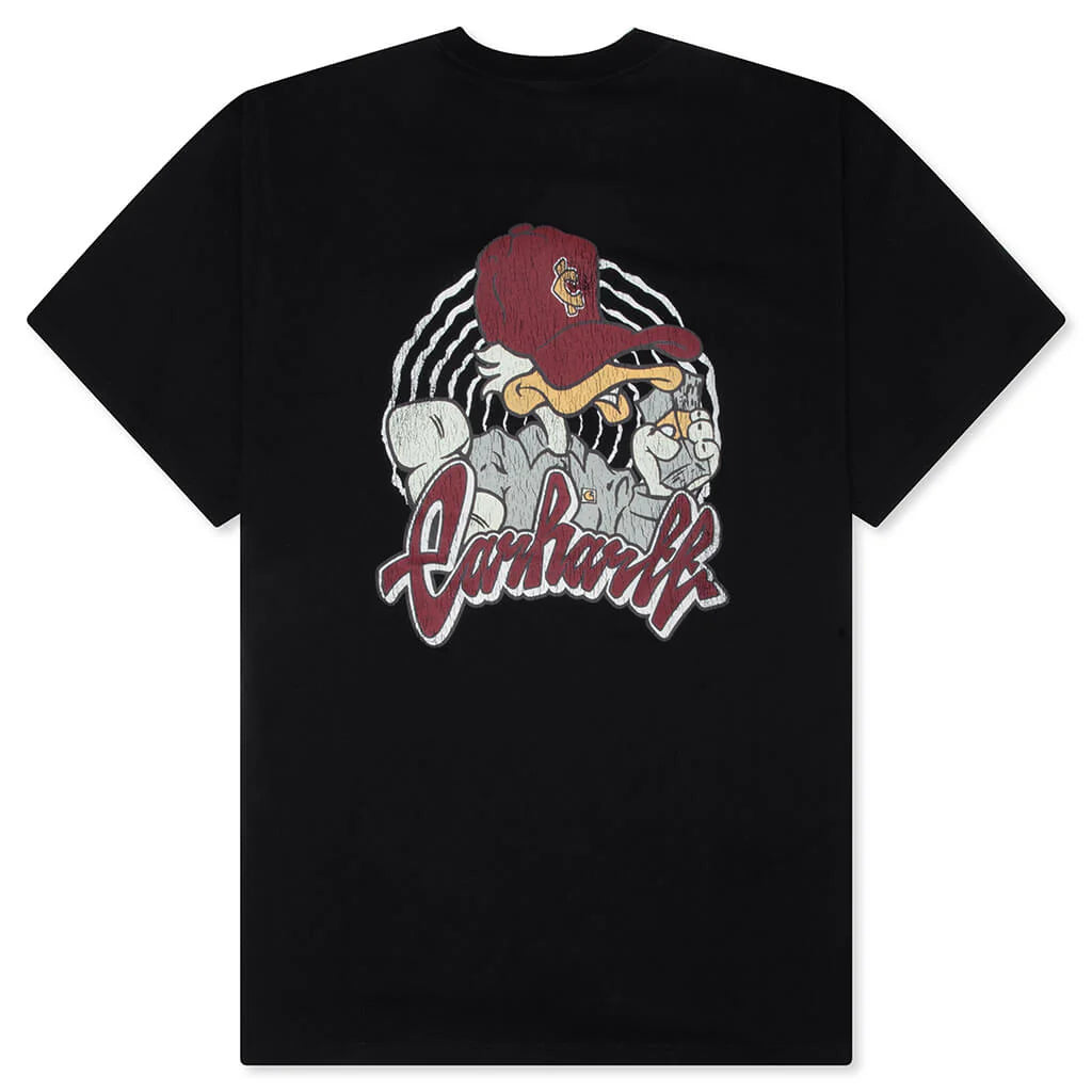 S S Chedda T Shirt Black Heavy Stone Wash