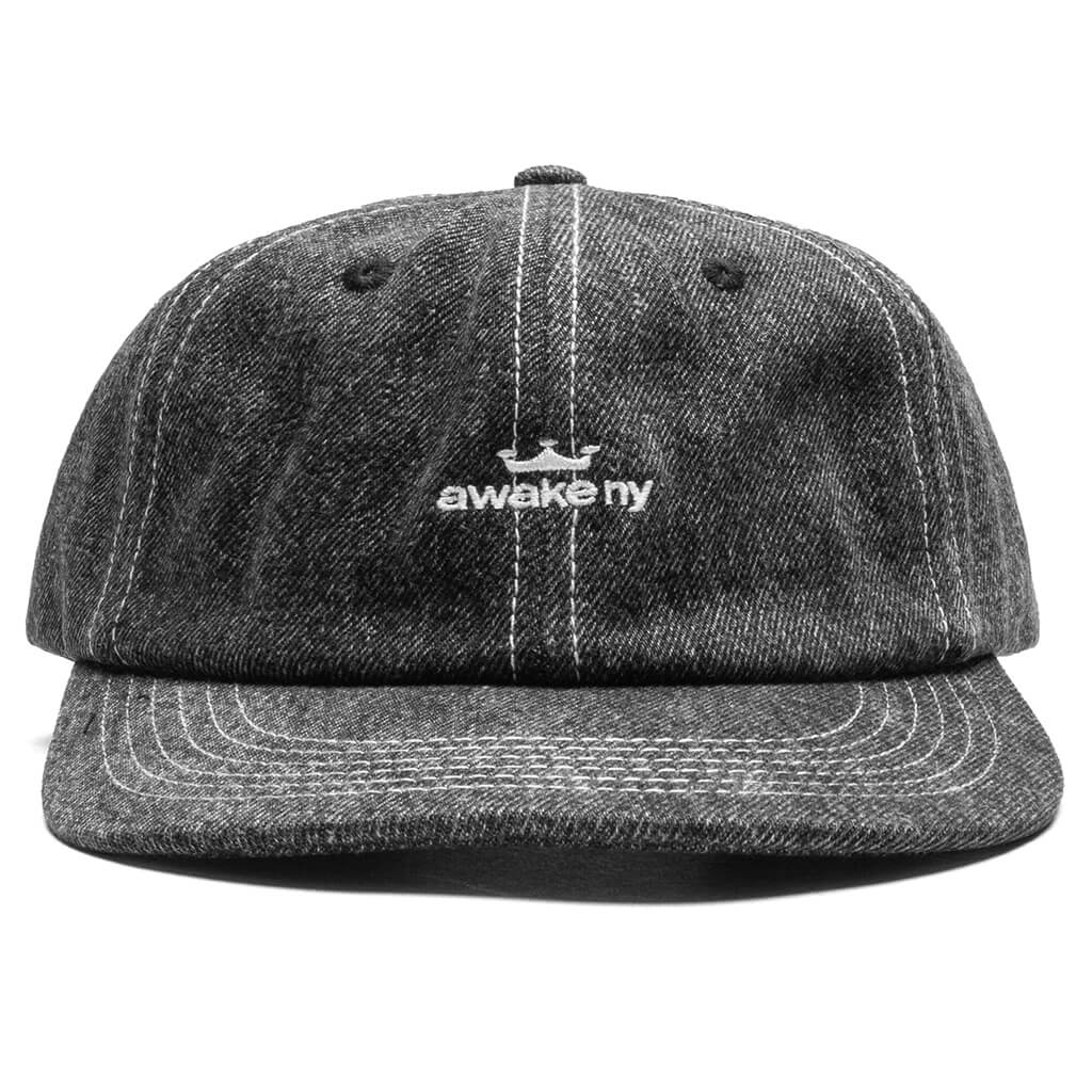 Crown Logo Denim Hat Black
